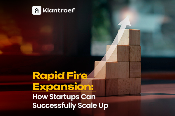 Stacked wooden blocks with an upward arrow, symbolizing fast startup growth and scaling strategies.