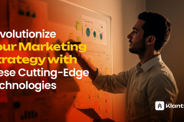 A man analyzing graphs and post-it notes on a whiteboard, symbolizing data-driven planning and innovative marketing technology adoption.