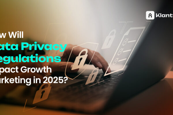 A person typing on a laptop with digital lock icons overlayed, symbolizing data privacy and regulatory compliance.