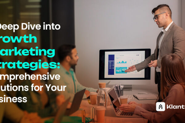 A business professional presenting marketing data on a screen to a group in a meeting room, symbolizing strategic planning.