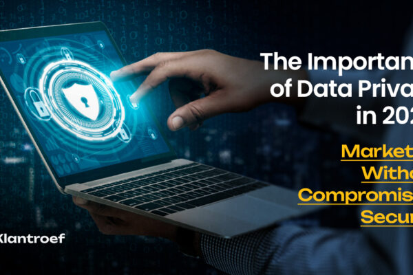 Secure digital marketing interface highlighting encrypted data, consent management, and privacy controls