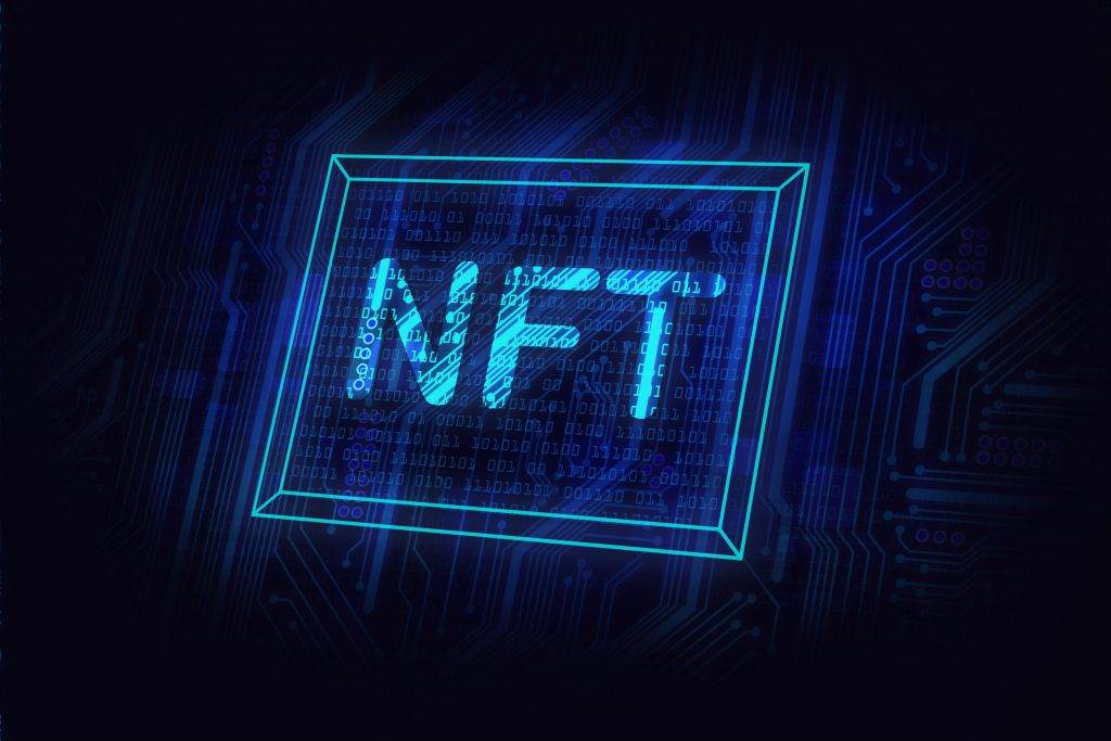 NFT wallpaper with a futuristic, digital aesthetic.