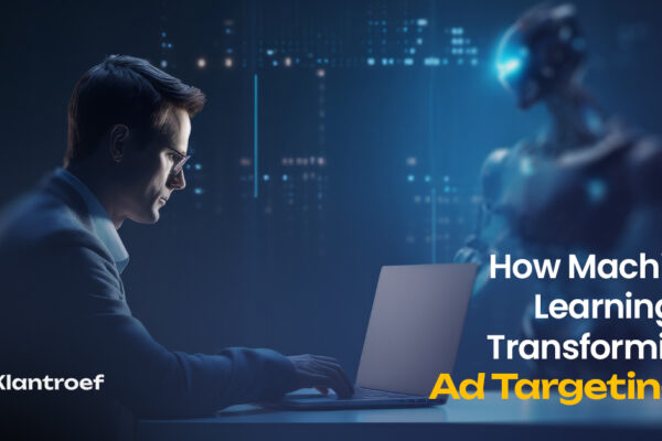Visual of machine learning model optimizing ad placements based on audience behavior and engagement data