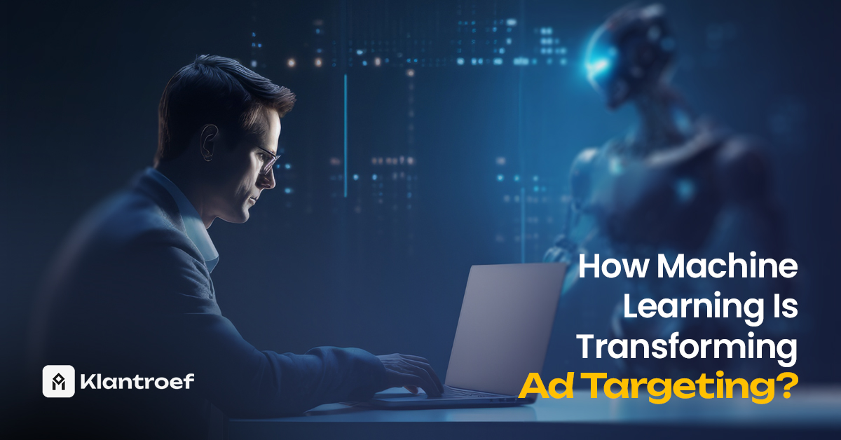 Visual of machine learning model optimizing ad placements based on audience behavior and engagement data