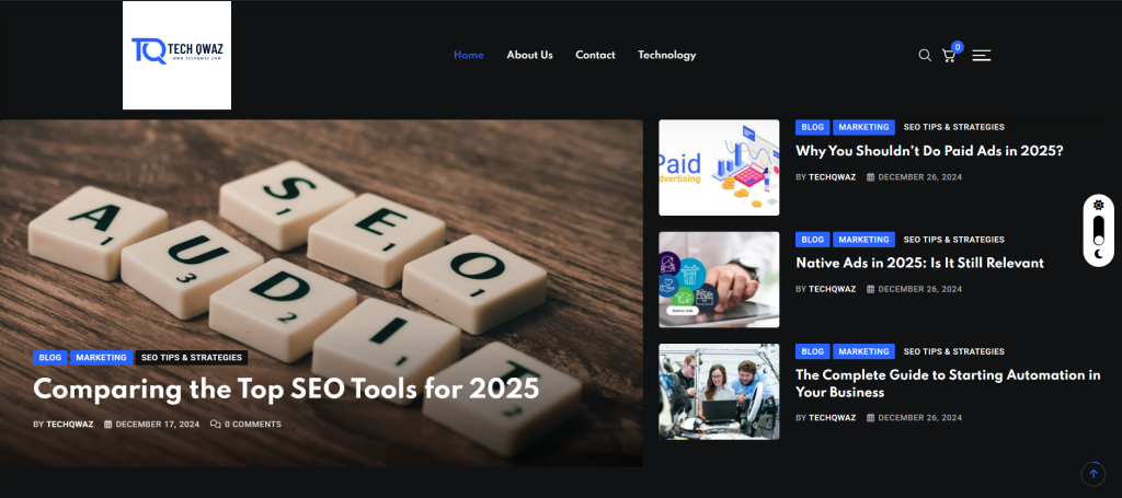 Blog page